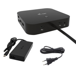 i-tec USB-C HDMI DP Docking Station with Power Delivery 100 — Station d'accueil USB-C, 2 écrans, charge 100 W