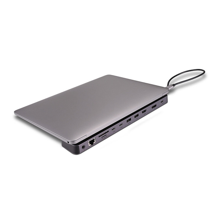 Lindy DST-Mini XT 810, Mini Docking Station USB-C pour Laptop pour un écran 8K ou deux écrans 4K60 et charge 1 — vue 4