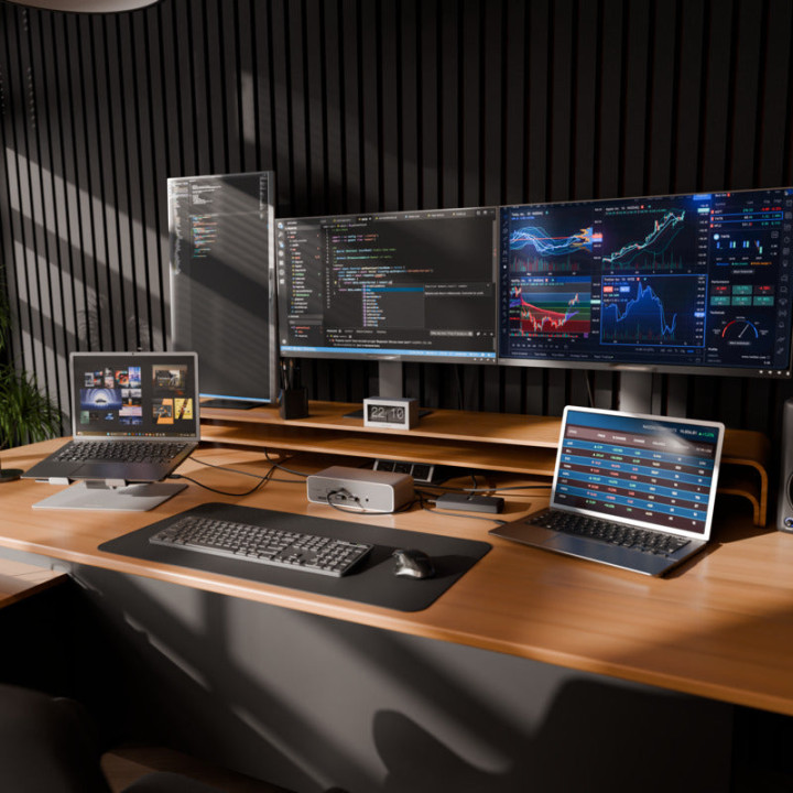Targus DOCK230EUZ station d'accueil Avec fil Thunderbolt 5 Argent — vue 2