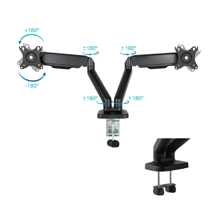 TooQ DB5132TNR-B support d'écran plat pour bureau 81,3 cm (32") Noir — vue 3