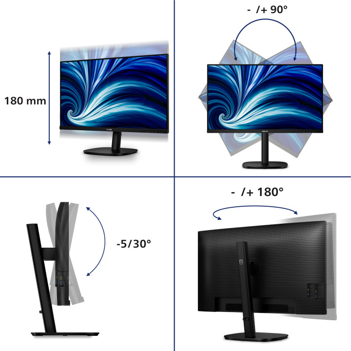 Philips 3000 series 32B2N3500/00 écran plat de PC 80 cm (31.5") 2560 x 1440 pixels Quad HD LCD Noir — vue 3