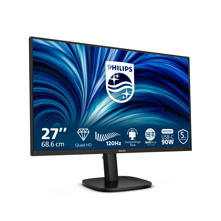Philips 3000 series 27B2U3601/00 écran plat de PC 68,6 cm (27") 2560 x 1440 pixels Quad HD LCD Noir — vue 2