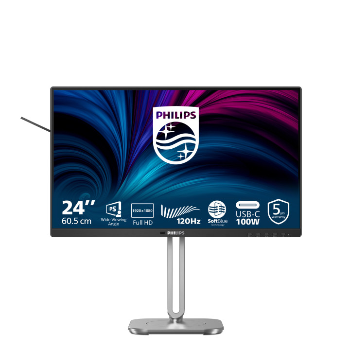 Philips 4000 series 24B2U4301/00 écran plat de PC 60,5 cm (23.8") 1920 x 1080 pixels Full HD LCD Gris — vue 1