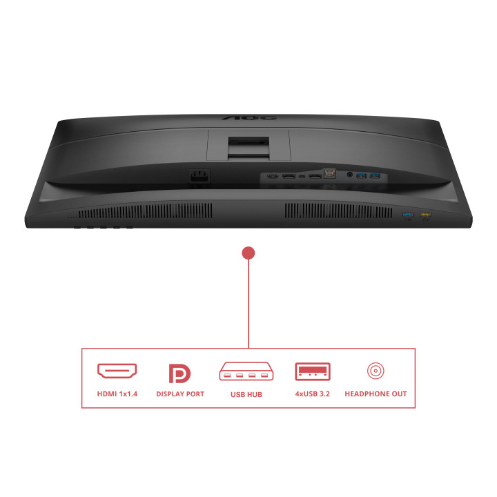 AOC 27E4CV écran plat de PC 68,6 cm (27") 1920 x 1080 pixels Full HD LED Noir — vue 4