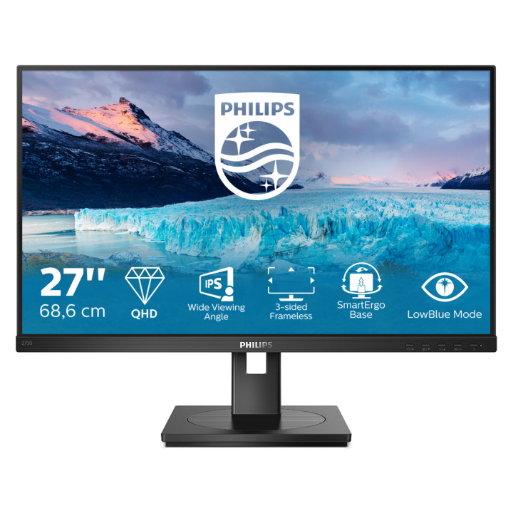 Philips S Line 275S1AE/00 écran plat de PC 68,6 cm (27") 2560 x 1440 pixels 2K Ultra HD LCD Noir — vue 2
