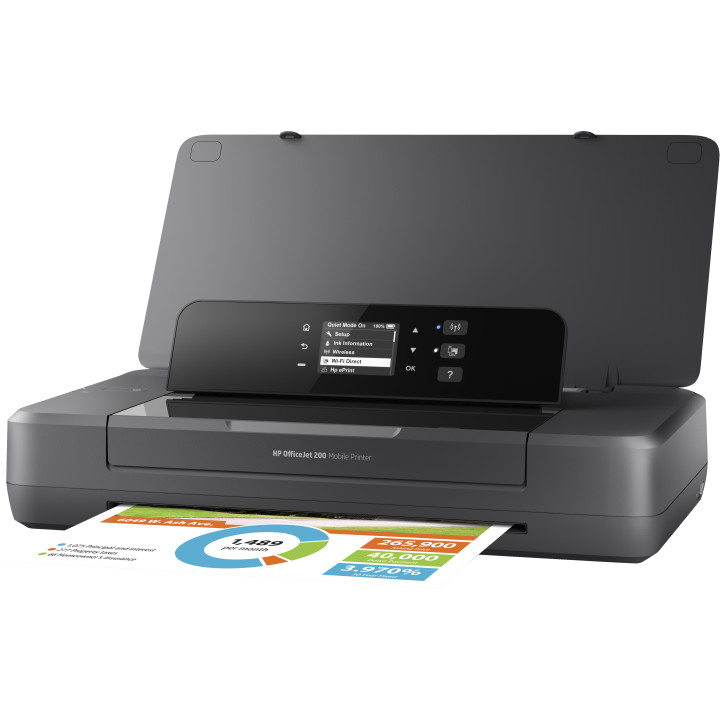 HP Officejet 200 Mobile Sans fil Couleur Imprimante — vue 4