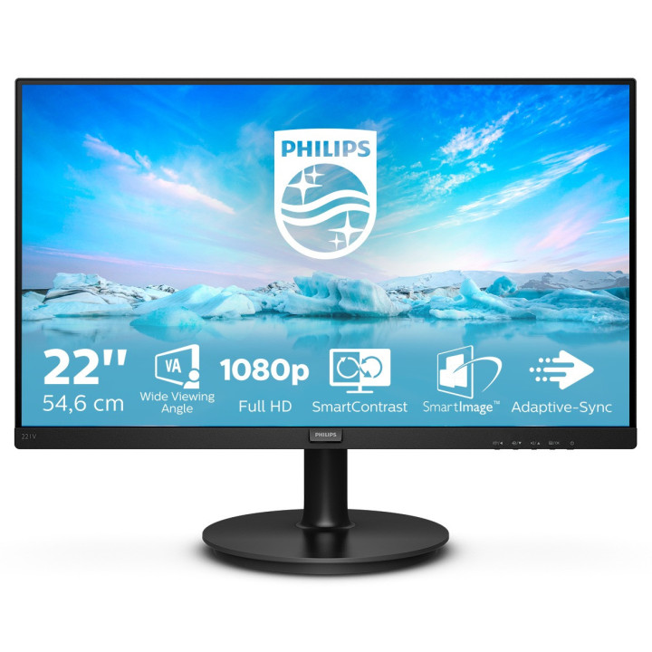 Philips 221V8A — Écran compact 21.5" Full HD avec haut-parleurs