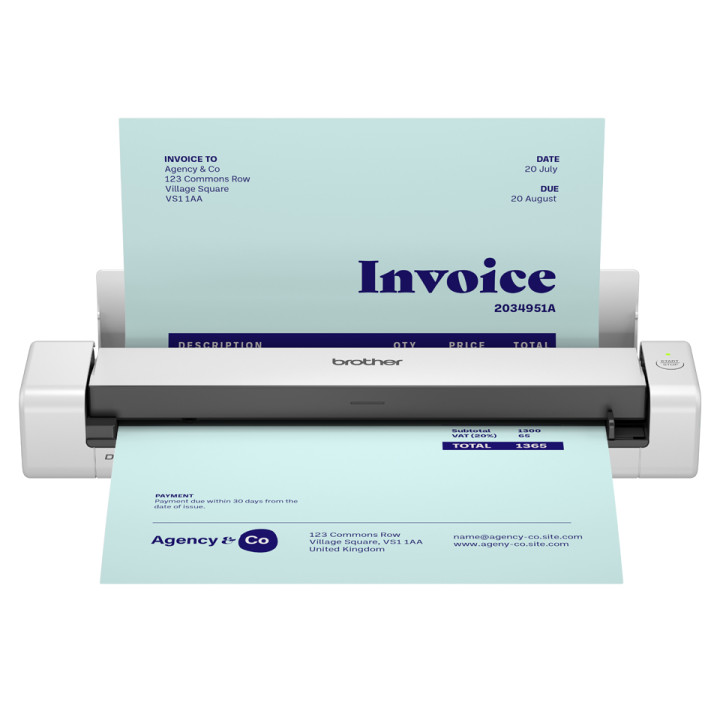 Brother DS-740DE Alimentation feuille à feuille de scanner 600 x 600 DPI A4 Noir, Blanc — vue 1