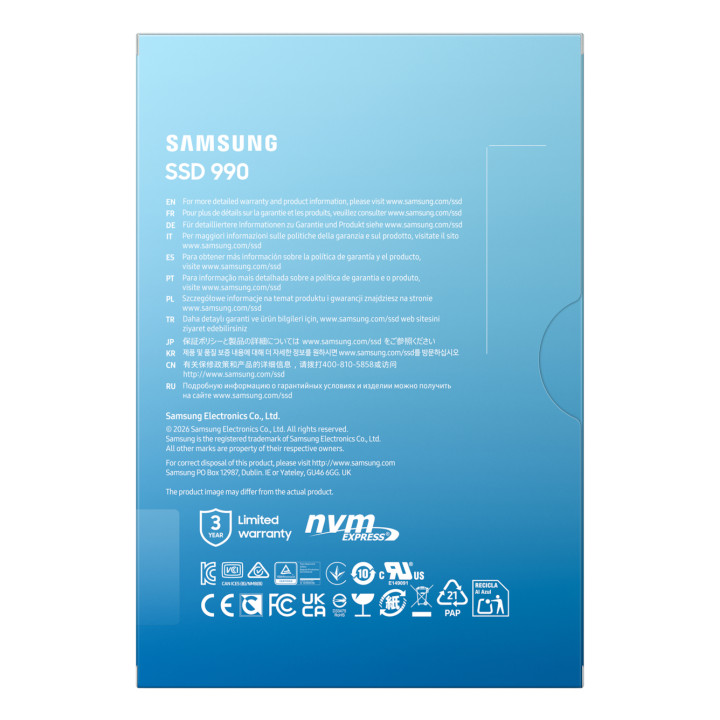 Samsung SSD Interne 990 NVMe™ PCIe® 4.0 1To — vue 4