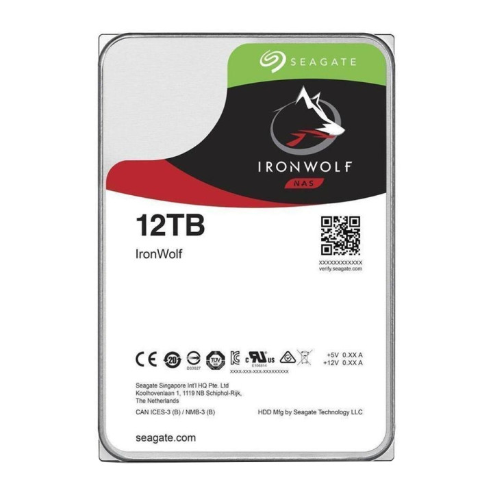 Seagate NAS HDD IronWolf disque dur 12 To 7200 tr/min 256 Mo 3.5" Série ATA III — vue 1