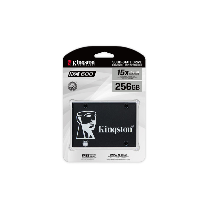 Kingston Technology SSD KC600 SATA3 2.5" de 256 Go — vue 3