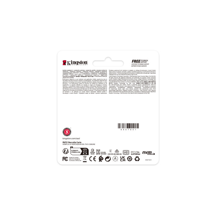 Kingston Technology 500G NV3 M.2 2230 NVMe SSD — vue 4