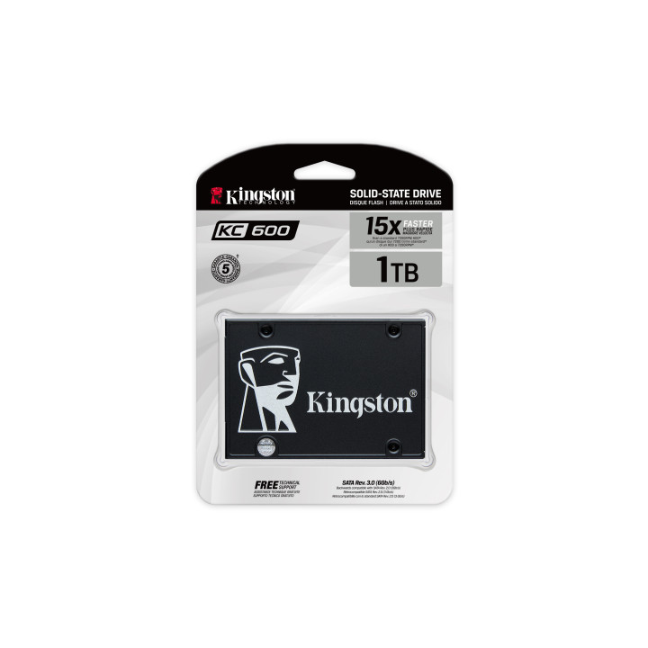 Kingston Technology SSD KC600 SATA3 2.5" de 1 024 Go — vue 3