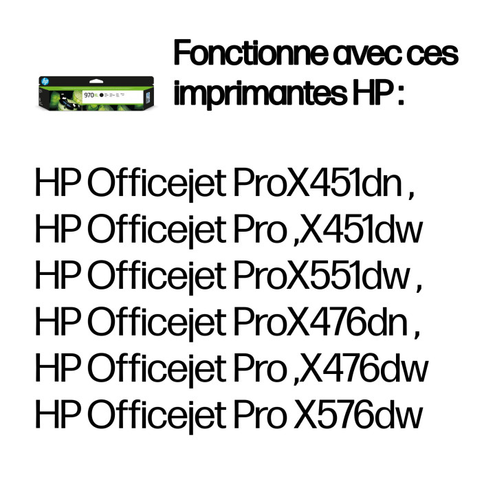 HP 970XL cartouche d'encre noir grande capacité authentique — vue 2