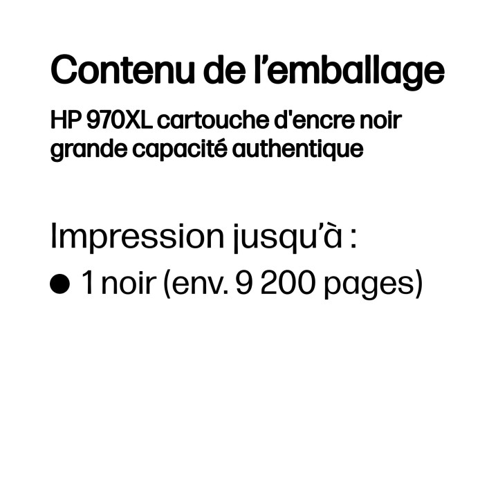 HP 970XL cartouche d'encre noir grande capacité authentique — vue 3
