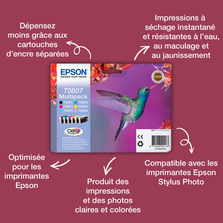 Epson Hummingbird Cartouche "Colibri" - Encre Claria J — vue 2