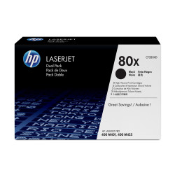 HP 80X — Pack de 2 toners XL (noir)