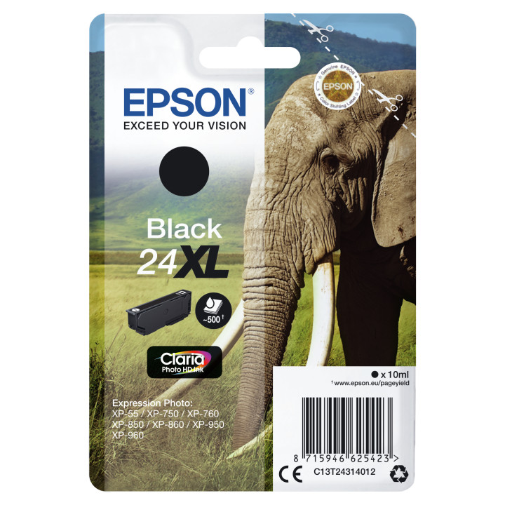 Epson Elephant Encre noire Claria Photo HD Éléphant 24XL — vue 2
