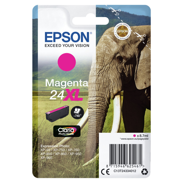 Epson Elephant Encre magenta Claria Photo HD Éléphant 24XL — vue 2