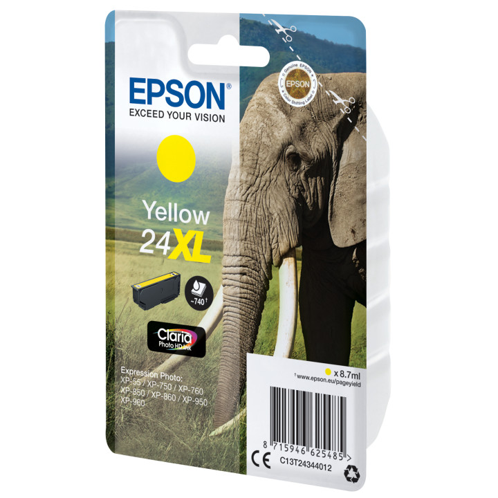 Epson Elephant Encre jaune Claria Photo HD Éléphant 24XL — vue 1