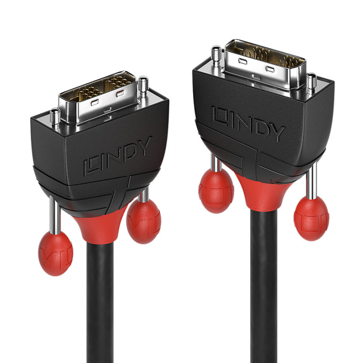 Lindy Câble DVI-D Single Link, Black Line, 5m — vue 1