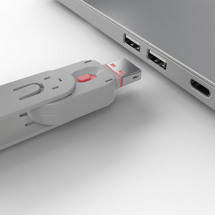 Lindy Clé pour bloqueur de port USB A, Rose — vue 3