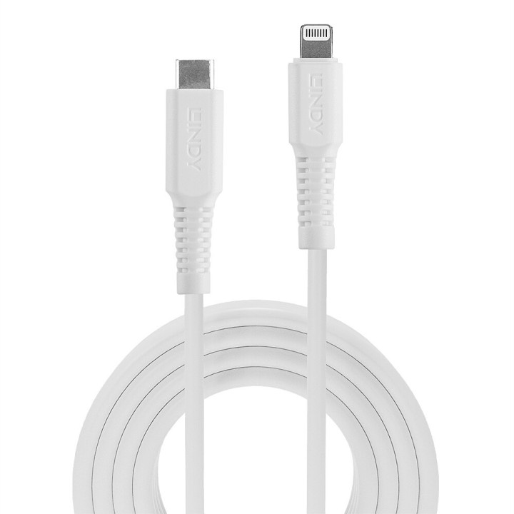 Lindy Câble USB Type C vers Lightning, Blanc, 3m — vue 2