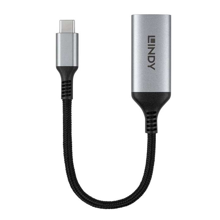 Lindy 43428 câble vidéo et adaptateur 0,15 m USB Type-C HDMI Gris — vue 2
