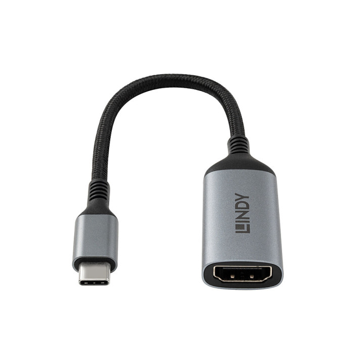Lindy 43428 câble vidéo et adaptateur 0,15 m USB Type-C HDMI Gris — vue 3