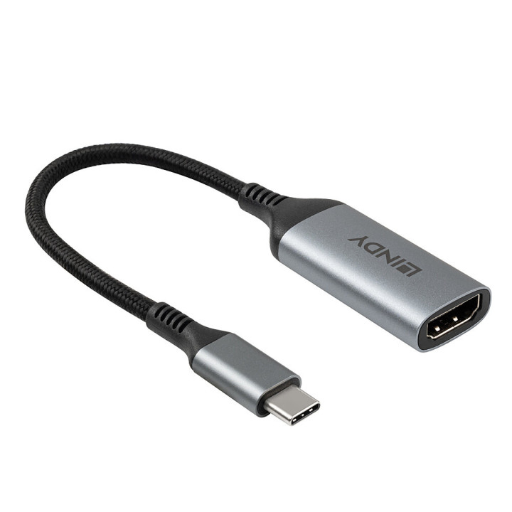 Lindy 43428 câble vidéo et adaptateur 0,15 m USB Type-C HDMI Gris — vue 4