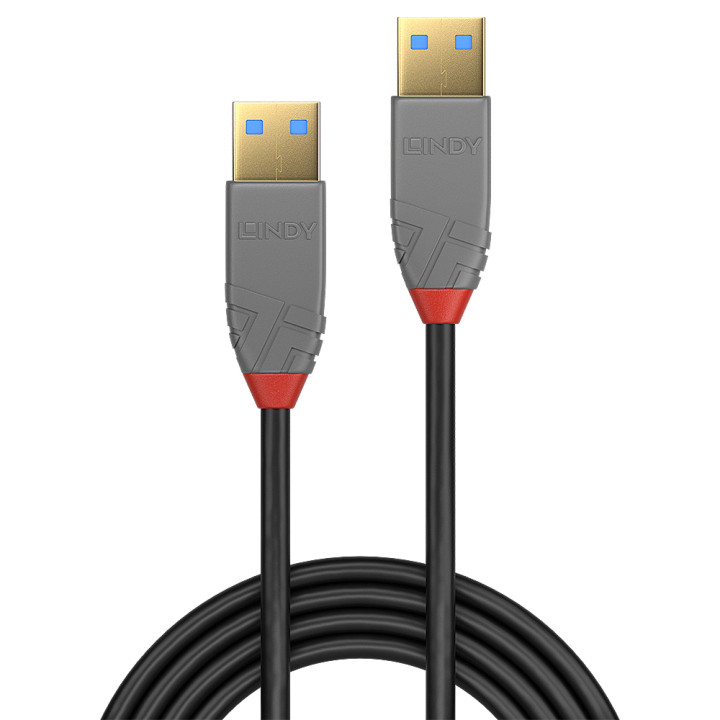 Lindy Câble USB 3.2 type A vers A, 5Gbit/s, Anthra Line, 3m — vue 2