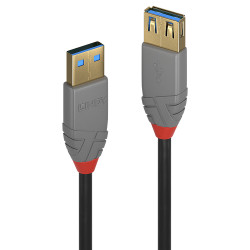 Lindy Rallonge USB 3.2 type A, 5Gbit/s, Anthra Line, 3m