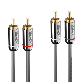 Lindy Câble Audio 2x RCA, Cromo Line, 3m — vue 1