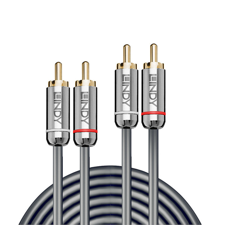 Lindy Câble Audio 2x RCA, Cromo Line, 3m — vue 2