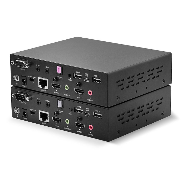 Lindy Kit Extender KVM HDBaseT Cat.6 HDMI Dual Head USB, IR & RS232, 100m — vue 2