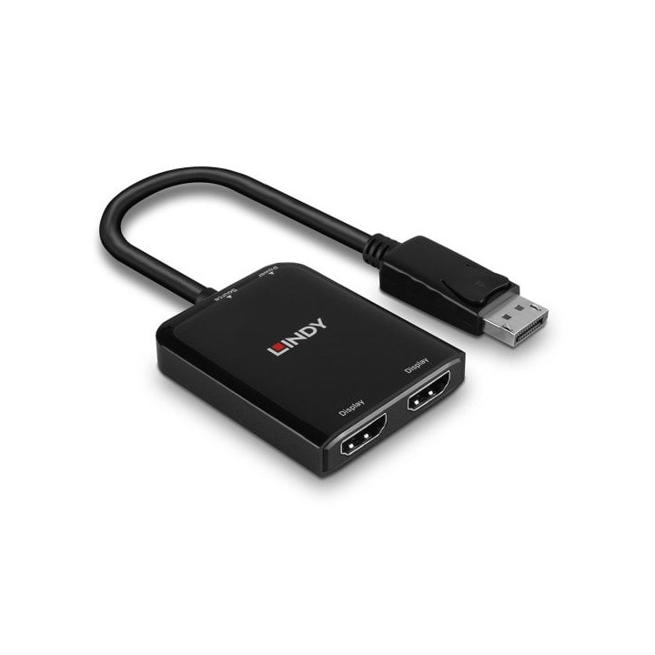 Lindy Hub MST DisplayPort vers 2 Ports HDMI — vue 3