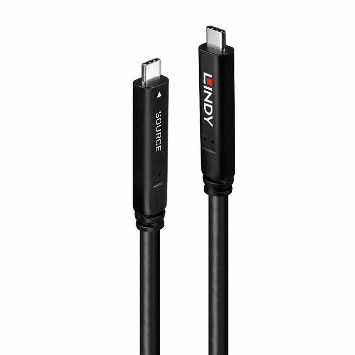 Lindy Câble Hybride Type C USB 3.2 10Gbit/s, 10m (4 Lanes) — vue 1