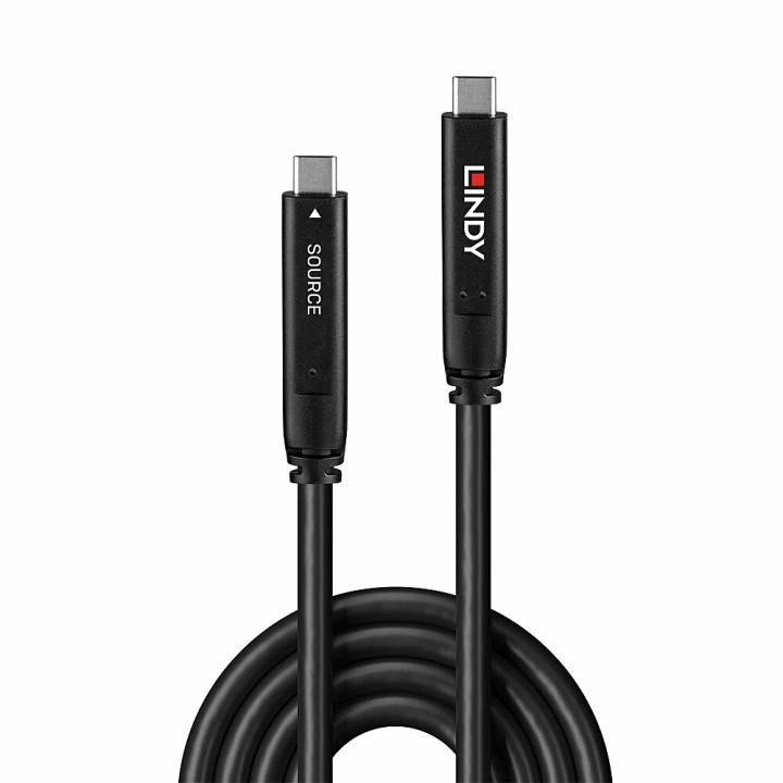Lindy Câble Hybride Type C USB 3.2 10Gbit/s, 10m (4 Lanes) — vue 2