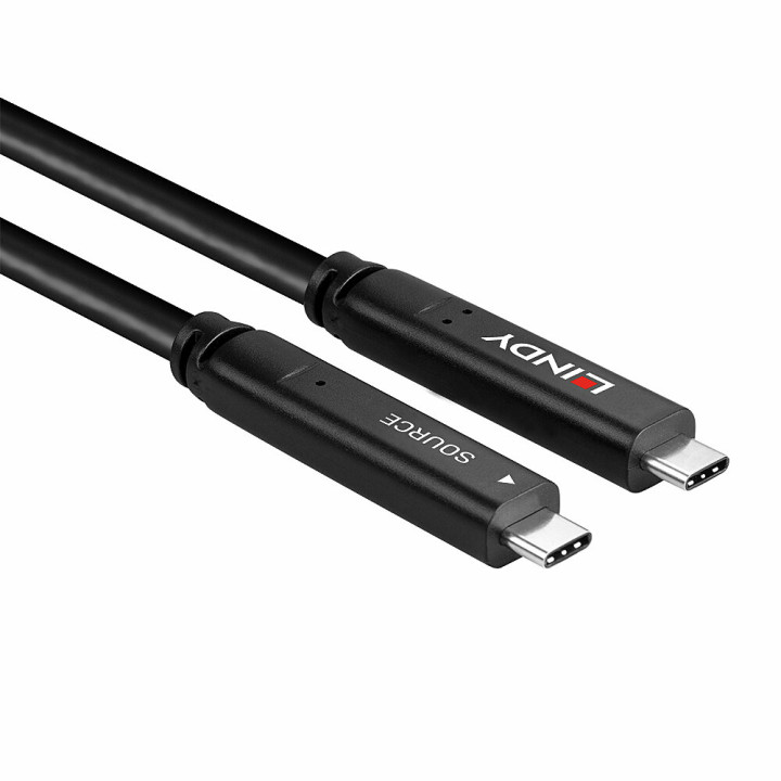 Lindy Câble Hybride Type C USB 3.2 10Gbit/s, 10m (4 Lanes) — vue 3