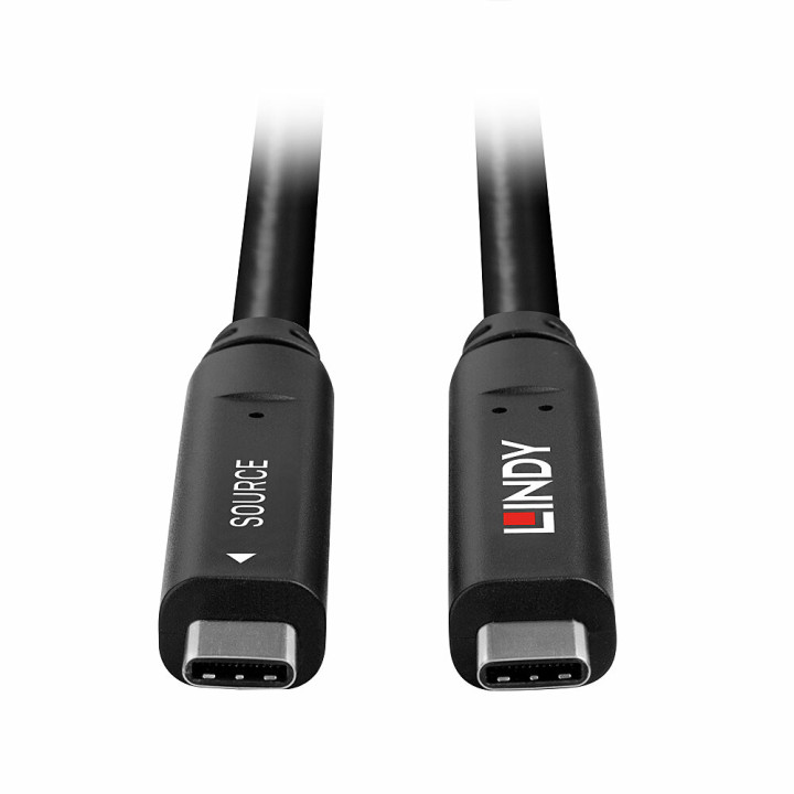 Lindy Câble Hybride Type C USB 3.2 10Gbit/s, 10m (4 Lanes) — vue 4
