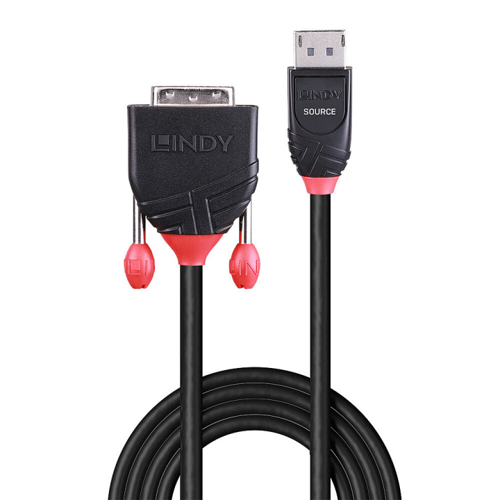 Lindy Câble adaptateur DisplayPort vers DVI-D 1m — vue 2