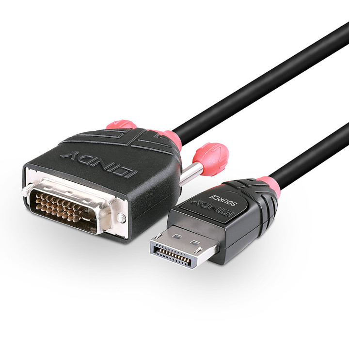 Lindy Câble adaptateur DisplayPort vers DVI-D 1m — vue 5