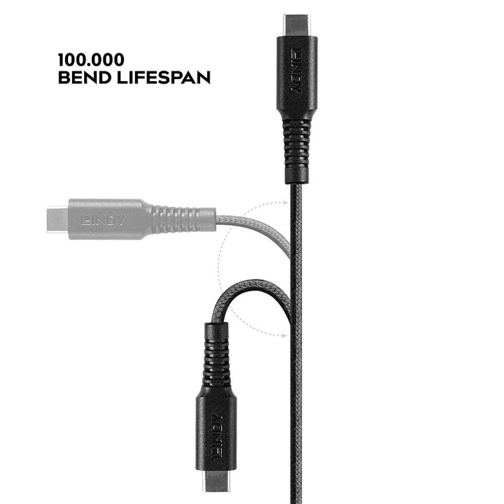 Lindy Câble renforcé USB type C vers Lightning, charge & synchro, 2m — vue 4