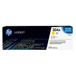 HP 304A toner LaserJet jaune authentique — vue 1