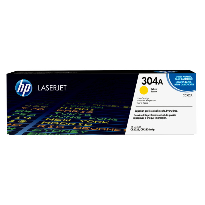HP 304A toner LaserJet jaune authentique — vue 1