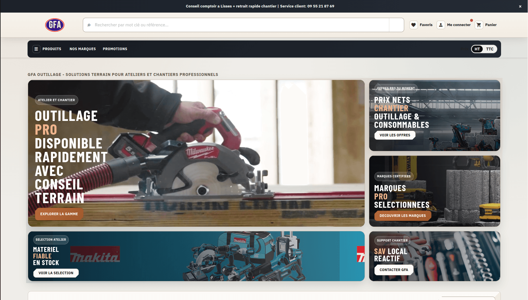 Boutique B2B pour distributeur outillage et EPI